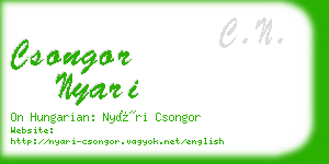 csongor nyari business card